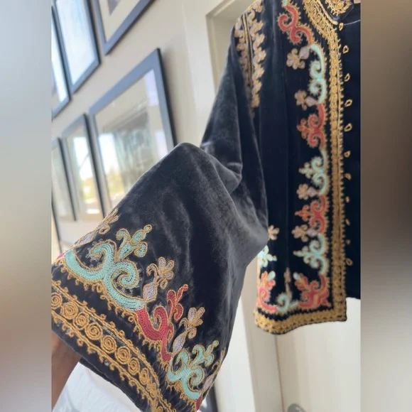 Chasing Unicorns Revolution Jacket M - Navy Silk Velvet IYKYK 🦄 - Picture 8 of 13